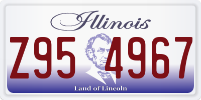 IL license plate Z954967