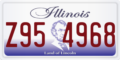 IL license plate Z954968
