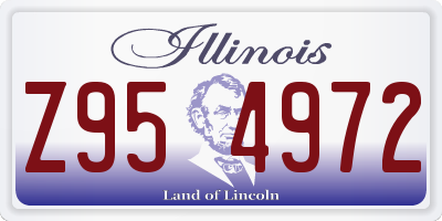 IL license plate Z954972