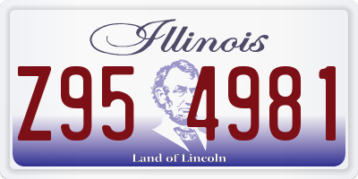 IL license plate Z954981