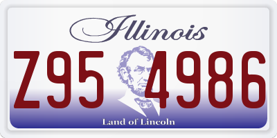 IL license plate Z954986