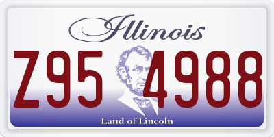 IL license plate Z954988
