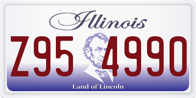 IL license plate Z954990