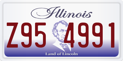 IL license plate Z954991