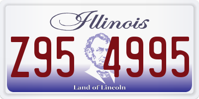 IL license plate Z954995