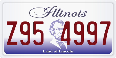 IL license plate Z954997