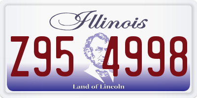 IL license plate Z954998
