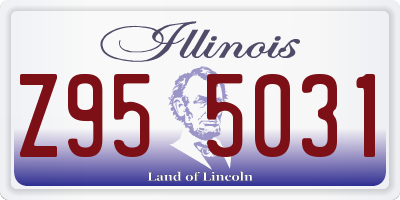 IL license plate Z955031