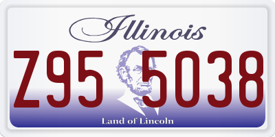 IL license plate Z955038