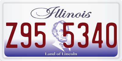 IL license plate Z955340