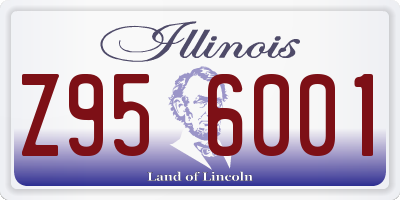 IL license plate Z956001
