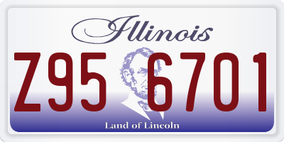 IL license plate Z956701