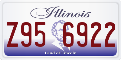 IL license plate Z956922