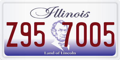 IL license plate Z957005