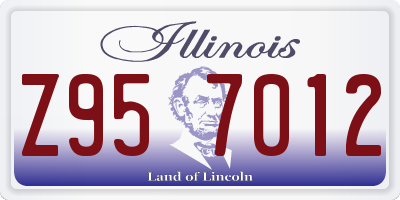 IL license plate Z957012