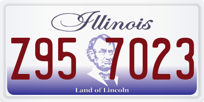 IL license plate Z957023