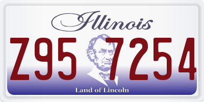 IL license plate Z957254