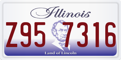 IL license plate Z957316