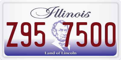 IL license plate Z957500