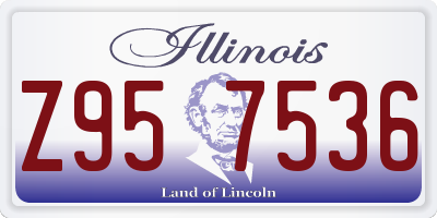 IL license plate Z957536