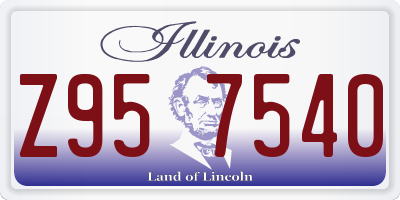 IL license plate Z957540