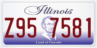 IL license plate Z957581