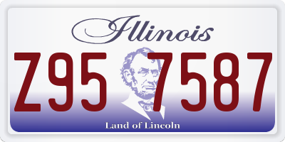 IL license plate Z957587