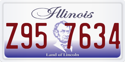 IL license plate Z957634