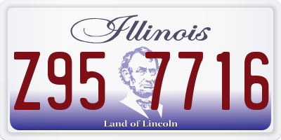 IL license plate Z957716