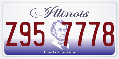 IL license plate Z957778
