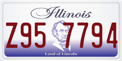 IL license plate Z957794