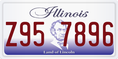 IL license plate Z957896