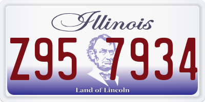 IL license plate Z957934