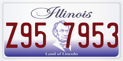 IL license plate Z957953