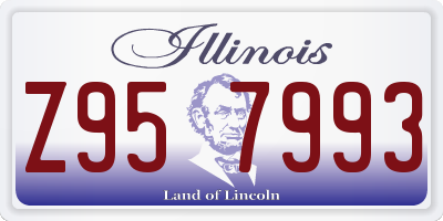 IL license plate Z957993