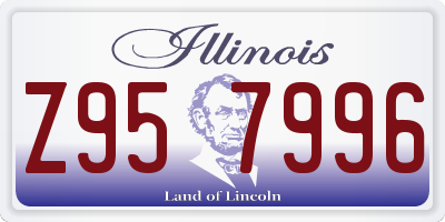 IL license plate Z957996