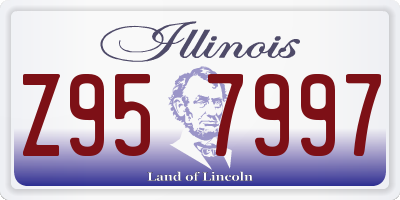 IL license plate Z957997