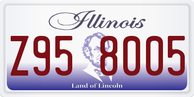IL license plate Z958005