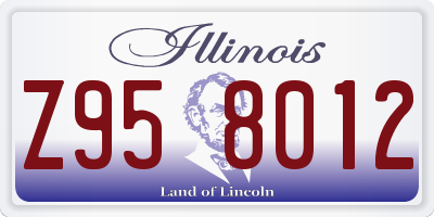 IL license plate Z958012
