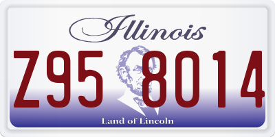 IL license plate Z958014
