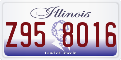 IL license plate Z958016