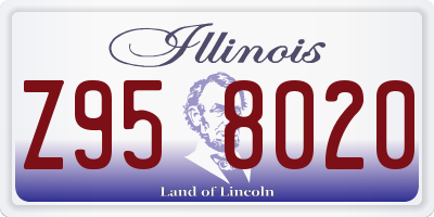 IL license plate Z958020
