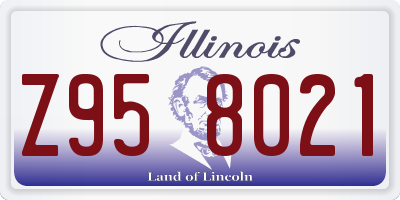 IL license plate Z958021