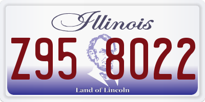 IL license plate Z958022