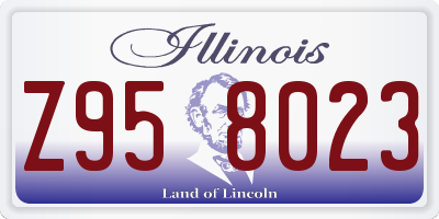 IL license plate Z958023
