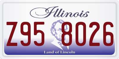 IL license plate Z958026
