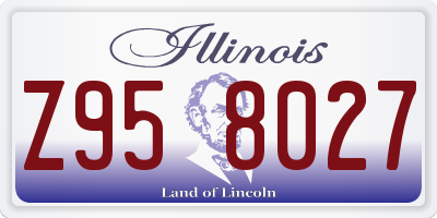 IL license plate Z958027