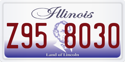 IL license plate Z958030