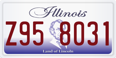 IL license plate Z958031