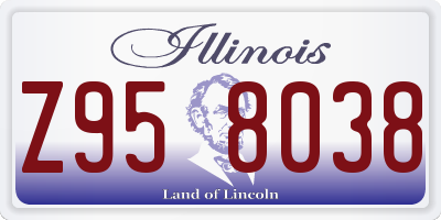 IL license plate Z958038